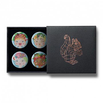 Gift Box: 4 button badges (Tasty)