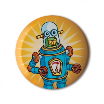 Gift Box: 4 button badges (Robots)