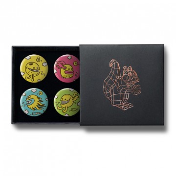 Gift Box: 4 button badges (Colour Monsters)