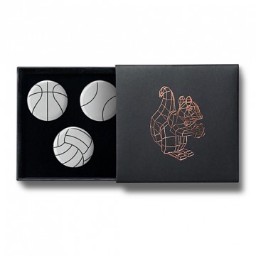 Gift Box: 3 button badges (Ball Sports)