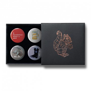 Gift Box: 4 button badges (Loveletter)