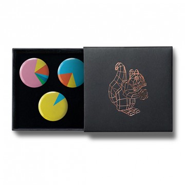 Gift Box: 3 button badges (Pie Charts)