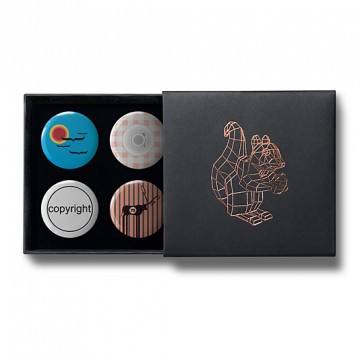 Gift Box: 4 button badges (Kerstin Mix)