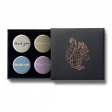 Gift Box: 4 button badges (Thank You)