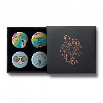 Gift Box: 4 button badges (Powerful)