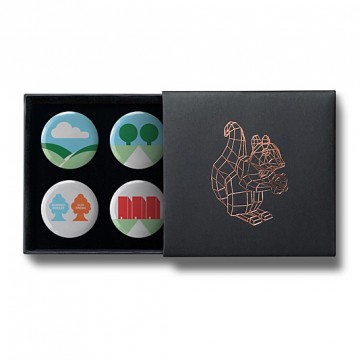 Gift Box: 4 button badges (Minimal Environments)