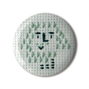 Gift Box: 4 button badges (Embroidery Portraits)