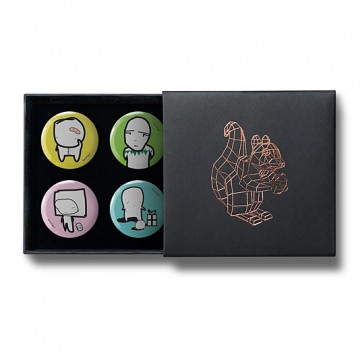 Gift Box: 4 button badges (Headbangers)