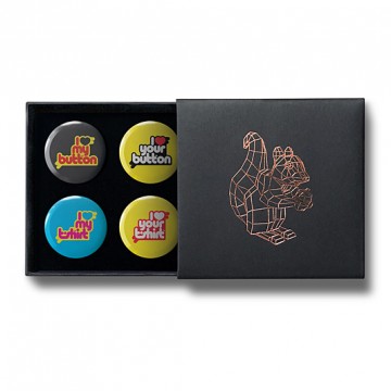 Gift Box: 4 button badges (I Love)