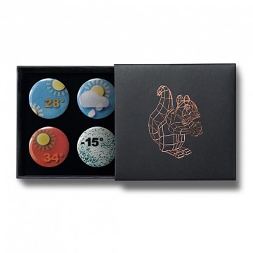 Gift Box: 4 button badges (Weather)