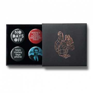 Gift Box: 4 button badges (No Days Off)