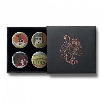 Gift Box: 4 button badges (Map Faces)
