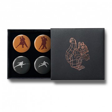 Gift Box: 4 button badges (Tango Fencing)