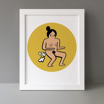 Farting Nude print