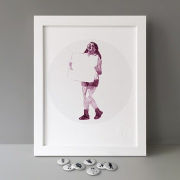 Drawn Protest 4 print