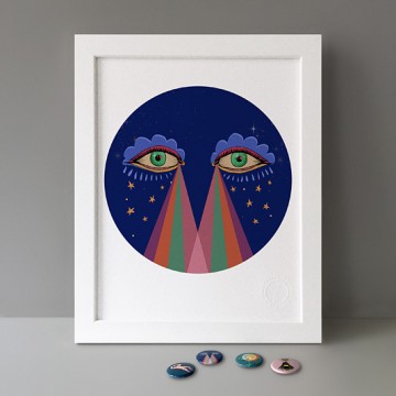 Rainbow Eyes print
