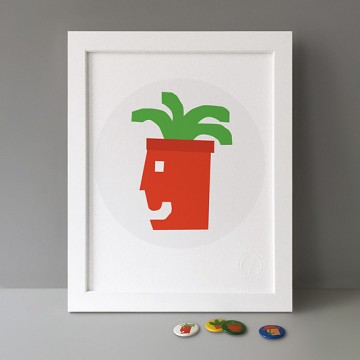 Happy Plant print