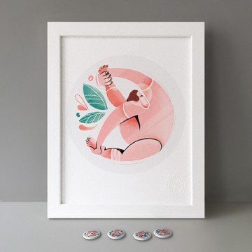 Yoga Compass Pose print