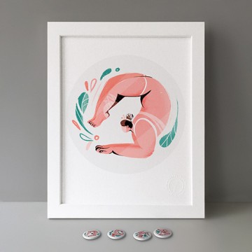 Yoga Scorpion Pose print