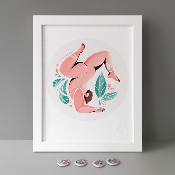 Yoga Forearm Stand Pose print