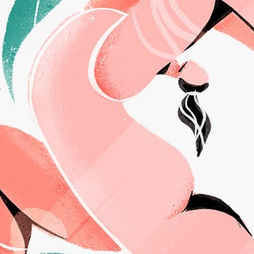 Yoga King Pigeon Pose print