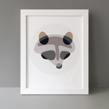 Raccoon Shapes print