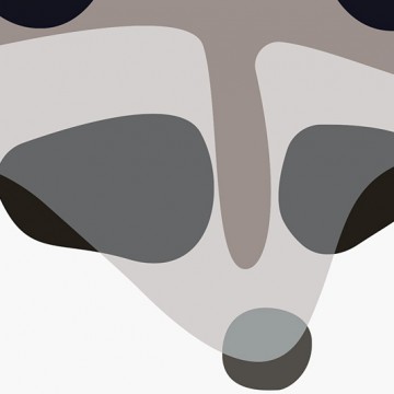 Raccoon Shapes print