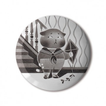 Vintage Kite Cat print