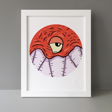 Red Monster print