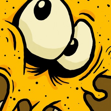 Orange Monster print