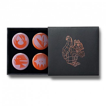 Gift Box: 4 button badges (Animal Silhouettes)