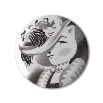 Gift Box: 4 button badges (Vintage Cats)