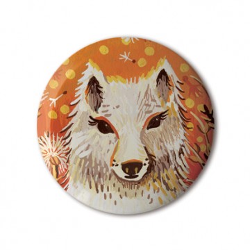 Gift Box: 4 button badges (Animal Portraits)