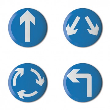 Gift Box: 4 button badges (Arrows)