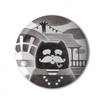 Vintage Moustache Cat