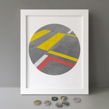 Air Lines: Y R W print