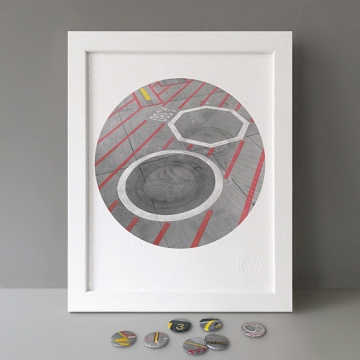 Air Lines: Circle Octagon print