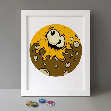 Orange Monster print