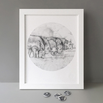 Rhino Creatures print