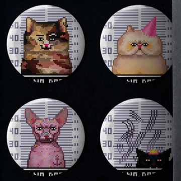 Gift Box: 4 button badges (Usual Suspects)