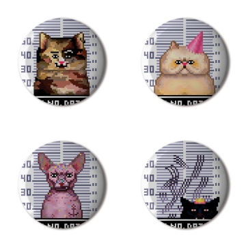 Gift Box: 4 button badges (Usual Suspects)