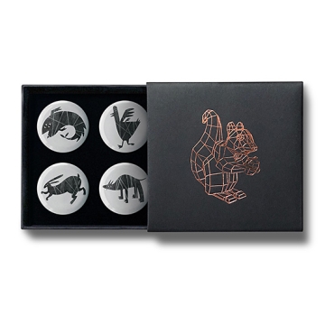 Gift Box: 4 button badges (Animals)
