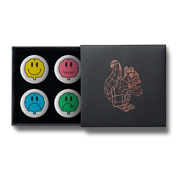 Gift Box: 4 button badges (Brain Moods)