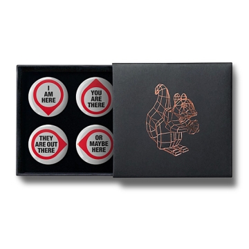 Gift Box: 4 button badges (Where?)