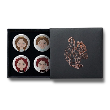 Gift Box: 4 button badges (Evil Angels)
