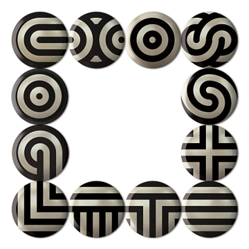 Gift Box: 12 button badges (Playful Modular System)