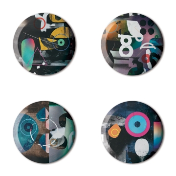Gift Box: 4 button badges (In/Between I–IV)