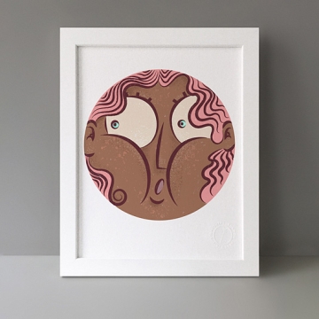 Squeezed Cheeks Sideways print