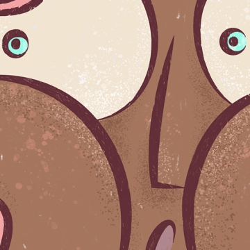 Squeezed Cheeks Sideways print