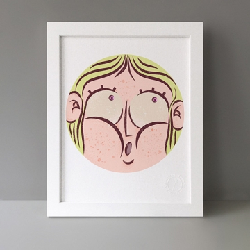 Squeezed Cheeks Up print